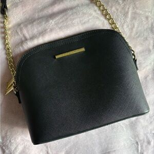 Steve Madden Black Crossbody Bag with Gold Chain